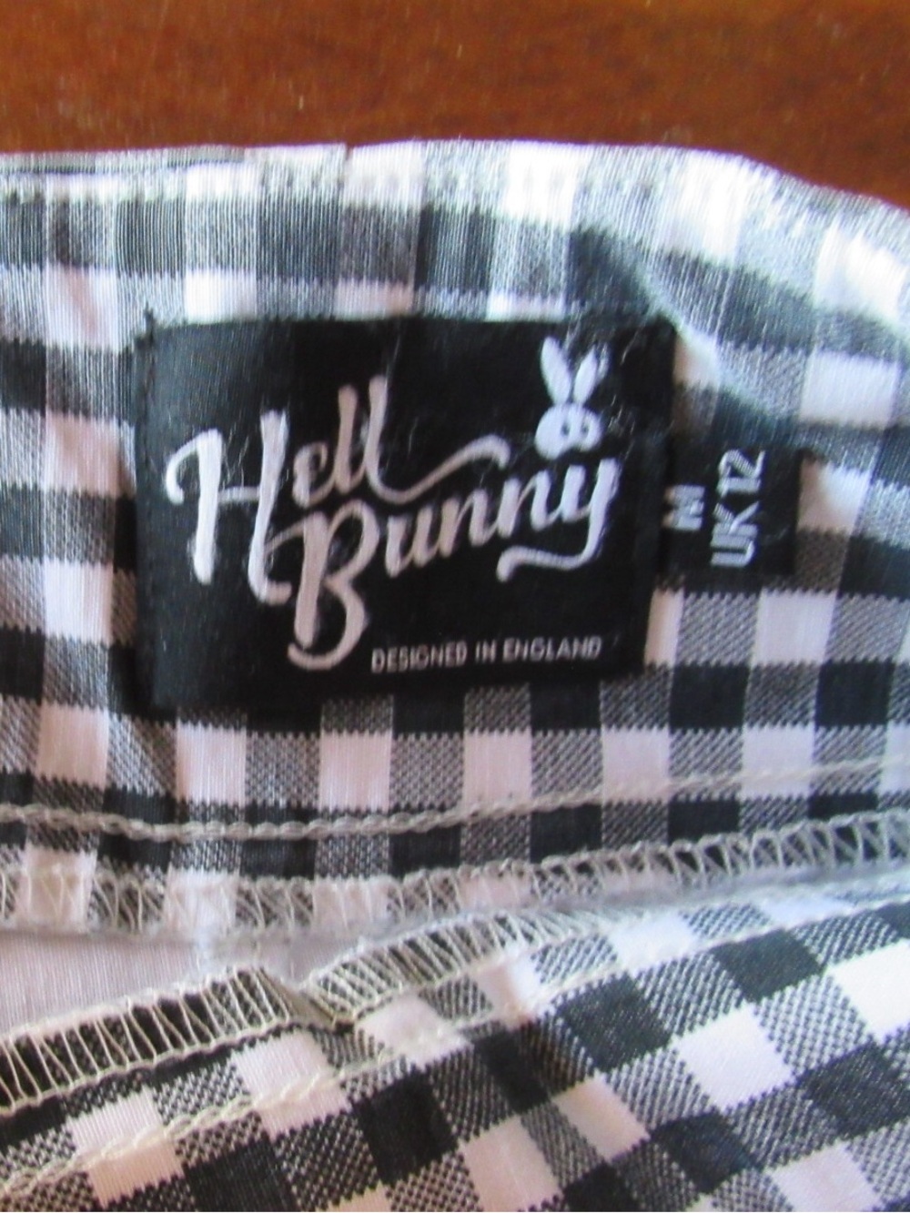 Hell Bunny Black and White Gingham Woman’s Cigarette Pants - Picture 4 of 7